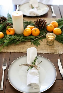 Citrus tablescape