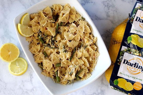 Lemon asparagus truffle pasta