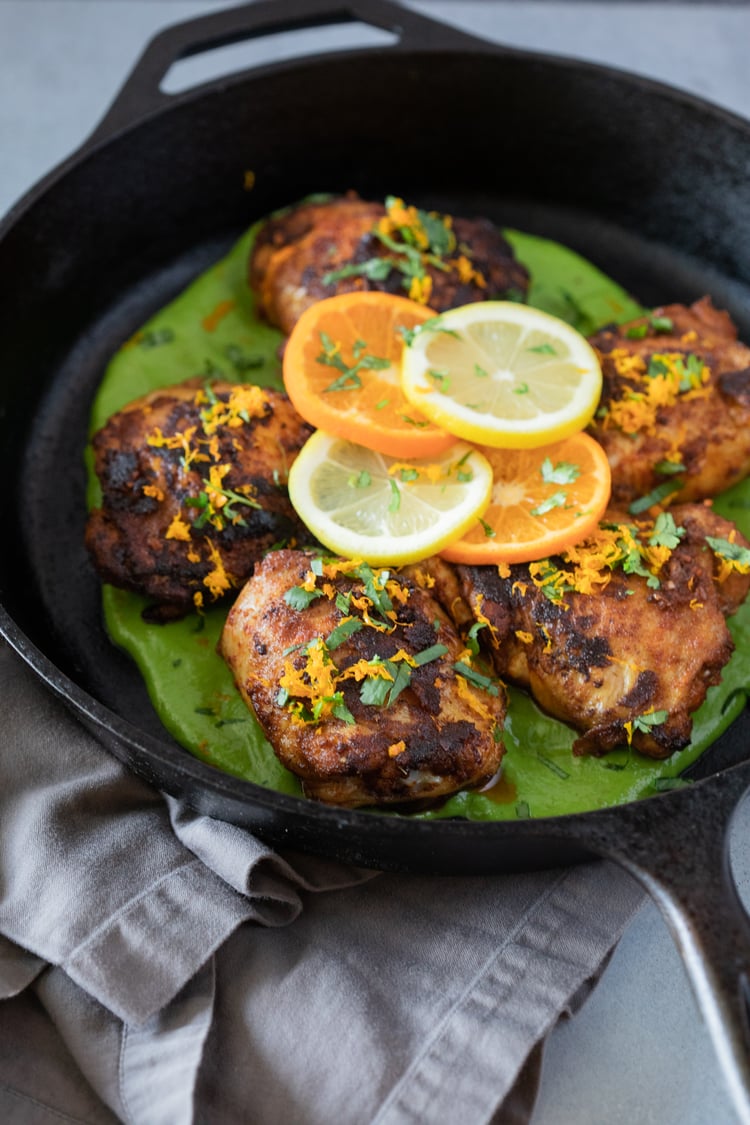 Recipe Highlight Peruvian Roasted Chicken Thighs with Tangy Darling