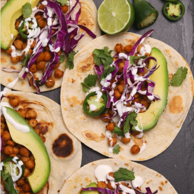 Spicy Chickpea Avocado Tacos-1-2