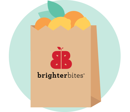 Brighter Bites grocery bag full of oranges